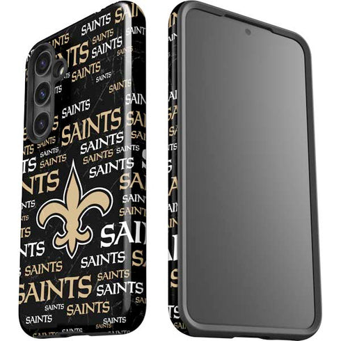 NFL New Orleans Saints Black Blast Galaxy S25 Plus Impact Case