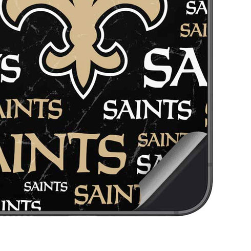 NFL New Orleans Saints Black Blast Galaxy S25 Plus Skin