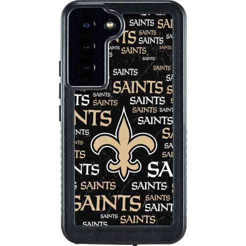 NFL New Orleans Saints Black Blast Galaxy S24 Plus Waterproof Case
