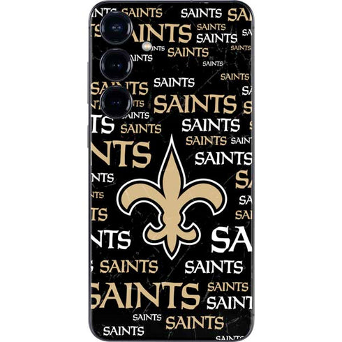 NFL New Orleans Saints Black Blast Galaxy S25 Skin