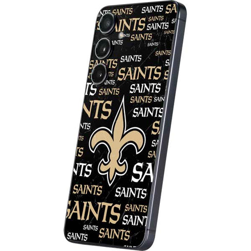 NFL New Orleans Saints Black Blast Galaxy S25 Skin