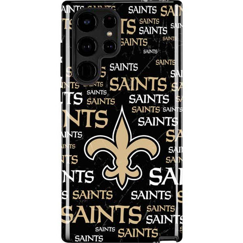 NFL New Orleans Saints Black Blast Galaxy S25 Ultra Impact Case