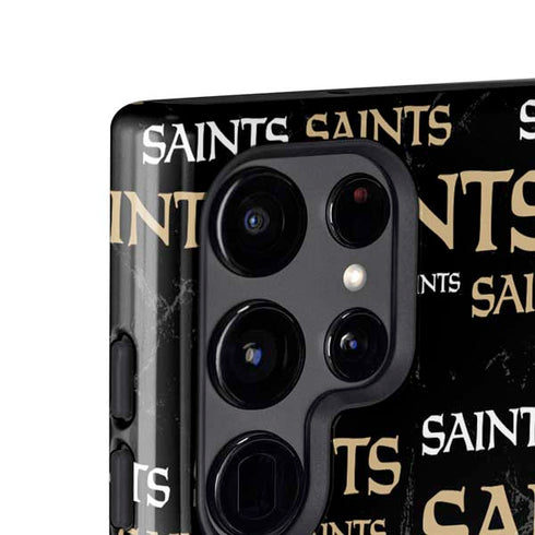 NFL New Orleans Saints Black Blast Galaxy S25 Ultra Impact Case