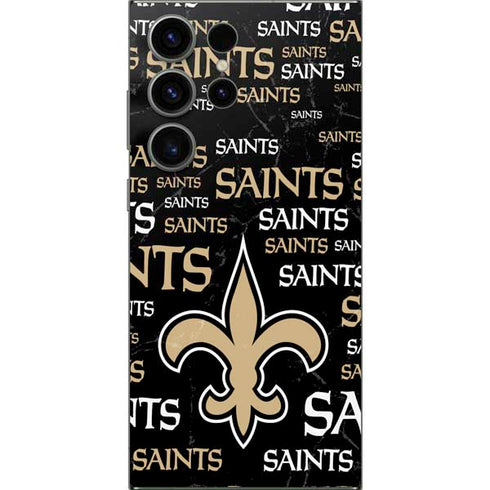 NFL New Orleans Saints Black Blast Galaxy S25 Ultra Skin