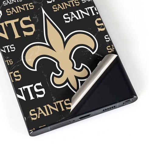 NFL New Orleans Saints Black Blast Galaxy S24 Ultra Skin