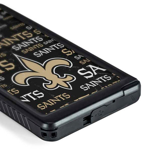 NFL New Orleans Saints Black Blast Galaxy S24 Ultra Waterproof Case