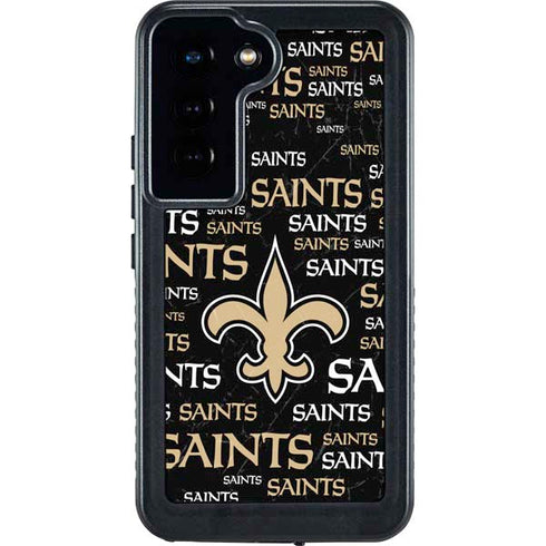 NFL New Orleans Saints Black Blast Galaxy S24 Waterproof Case