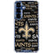 NFL New Orleans Saints Black Blast Galaxy S25 FE Clear Case