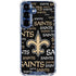 NFL New Orleans Saints Black Blast Galaxy S25 FE Clear Case