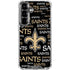 NFL New Orleans Saints Black Blast Galaxy S26 Plus Clear Case