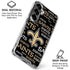 NFL New Orleans Saints Black Blast Galaxy S26 Plus Clear Case