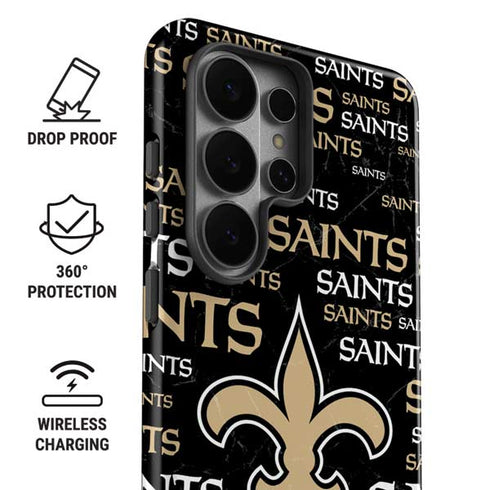 NFL New Orleans Saints Black Blast Galaxy S26 Ultra Impact Case