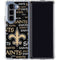 NFL New Orleans Saints Black Blast Galaxy Z Fold5 5G Clear Case