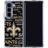 NFL New Orleans Saints Black Blast Galaxy Z Fold5 5G Clear Case