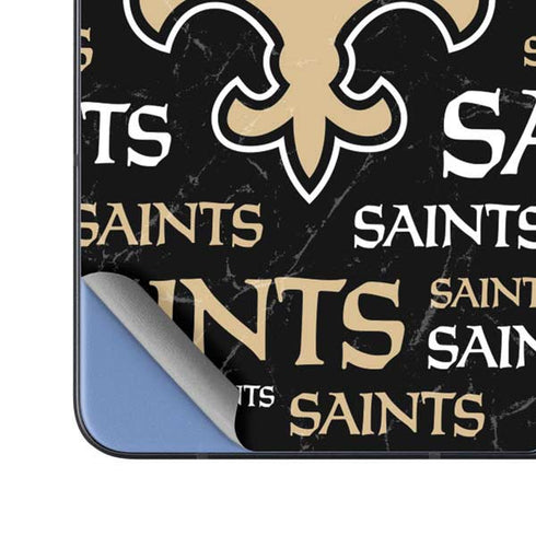 NFL New Orleans Saints Black Blast Galaxy Z Fold5 5G Skin