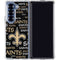 NFL New Orleans Saints Black Blast Galaxy Z Fold7 Clear Case