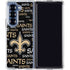 NFL New Orleans Saints Black Blast Galaxy Z Fold7 Clear Case