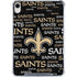 NFL New Orleans Saints Black Blast iPad 11th Gen (2025) Clear Case