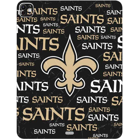 NFL New Orleans Saints Black Blast iPad Pro 13in M4 (2024) Skin