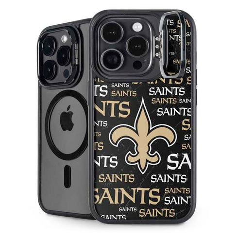 NFL New Orleans Saints Black Blast iPhone 13 Pro Kickstand Case