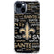 NFL New Orleans Saints Black Blast iPhone 15 Clear Case