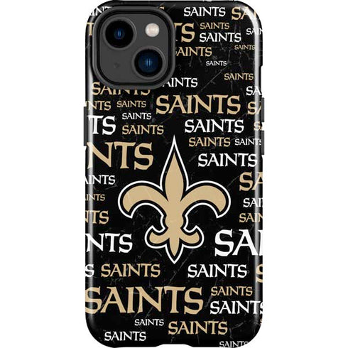 NFL New Orleans Saints Black Blast iPhone 15 Impact Case
