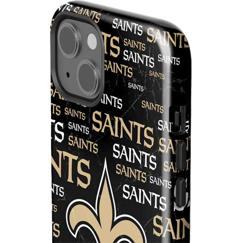 NFL New Orleans Saints Black Blast iPhone 15 Impact Case
