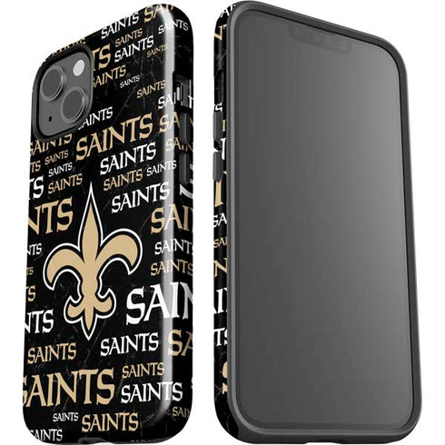 NFL New Orleans Saints Black Blast iPhone 15 Impact Case