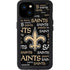 NFL New Orleans Saints Black Blast iPhone 15 Plus Waterproof Case