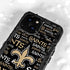 NFL New Orleans Saints Black Blast iPhone 15 Plus Waterproof Case