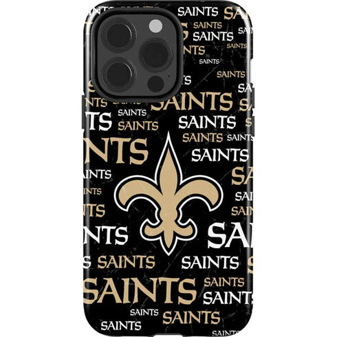 NFL New Orleans Saints Black Blast iPhone 15 Pro Impact Case