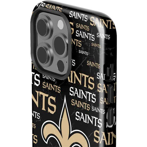 NFL New Orleans Saints Black Blast iPhone 15 Pro Impact Case