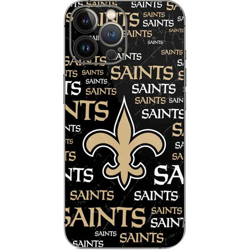 NFL New Orleans Saints Black Blast iPhone 15 Pro Max Skin