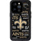 NFL New Orleans Saints Black Blast iPhone 15 Pro Waterproof Case