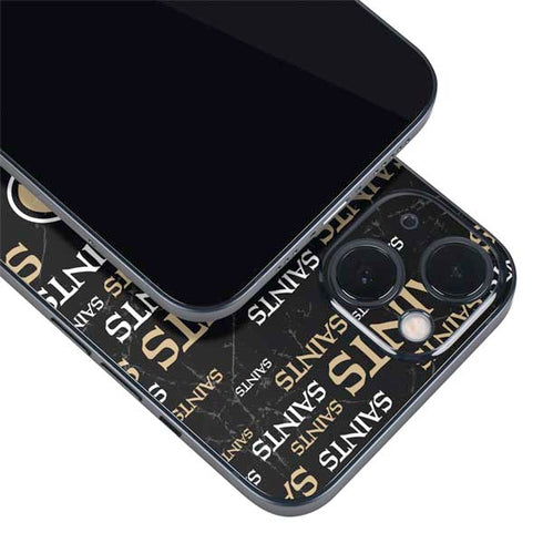 NFL New Orleans Saints Black Blast iPhone 15 Skin
