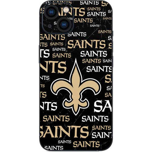 NFL New Orleans Saints Black Blast iPhone 15 Skin