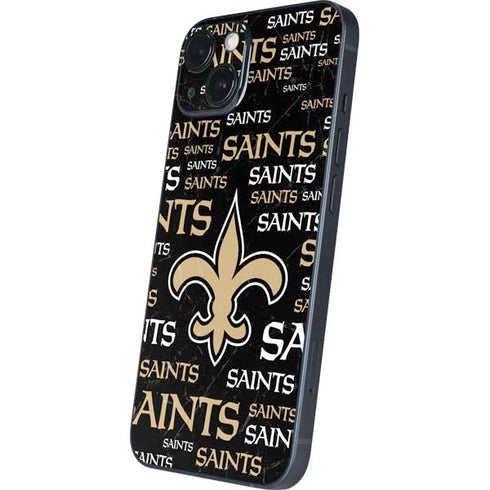 NFL New Orleans Saints Black Blast iPhone 15 Skin
