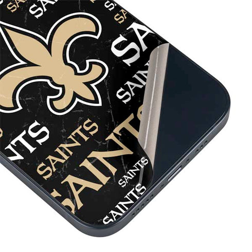 NFL New Orleans Saints Black Blast iPhone 15 Skin