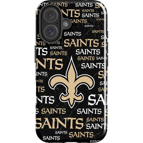 NFL New Orleans Saints Black Blast iPhone 16 Impact Case