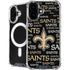 NFL New Orleans Saints Black Blast iPhone 16 MagSafe Case