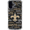 NFL New Orleans Saints Black Blast iPhone 16 Plus Clear Case