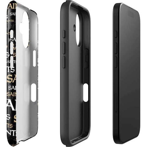 NFL New Orleans Saints Black Blast iPhone 16 Plus Impact Case