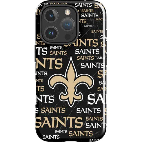NFL New Orleans Saints Black Blast iPhone 16 Pro Impact Case
