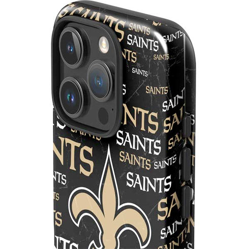 NFL New Orleans Saints Black Blast iPhone 16 Pro Impact Case
