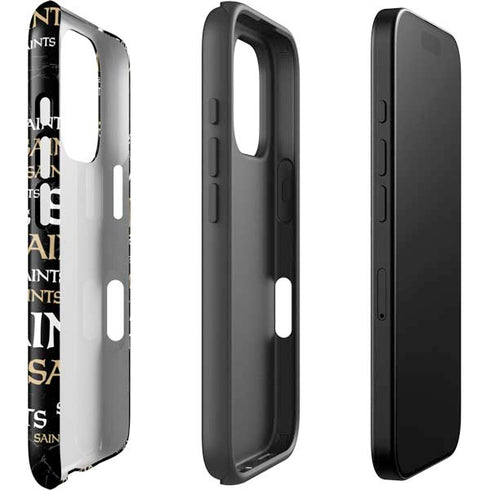 NFL New Orleans Saints Black Blast iPhone 16 Pro Impact Case