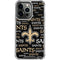 NFL New Orleans Saints Black Blast iPhone 16 Pro Max Clear Case