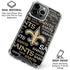 NFL New Orleans Saints Black Blast iPhone 16 Pro Max Clear Case