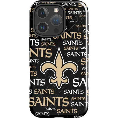 NFL New Orleans Saints Black Blast iPhone 16 Pro Max Impact Case