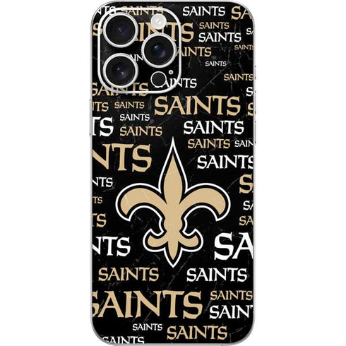 NFL New Orleans Saints Black Blast iPhone 16 Pro Max Skin