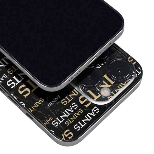 NFL New Orleans Saints Black Blast iPhone 16 Pro Max Skin